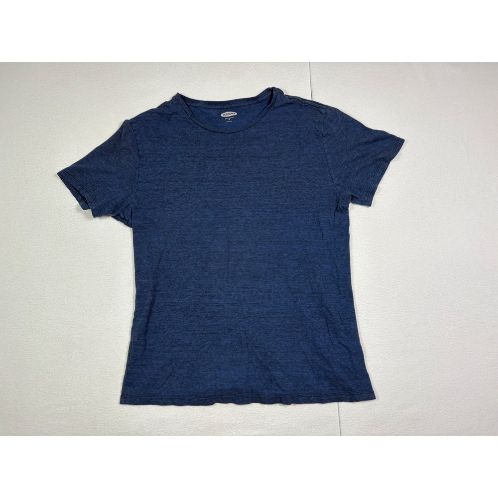 Old Navy Soft-Washed Womens M Navy Blue Heathered Cotton Short Sleeve T-Shirt
